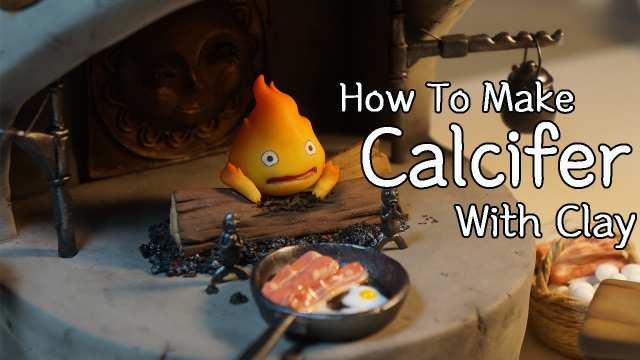 Making Calcifer(Howl's Moving Castle)With Clay