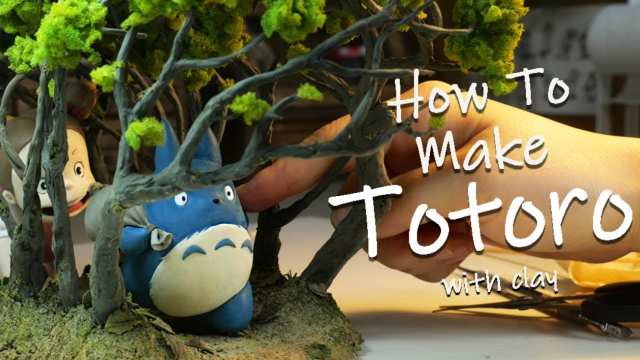Making Totoro Diorama With Clay